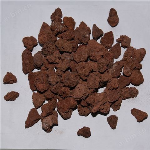 厂家批发3-5cm红色火山石颗粒