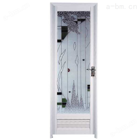 银恒门业（三德装饰）-美之选平开门系列-白色晶彩中空铝门
